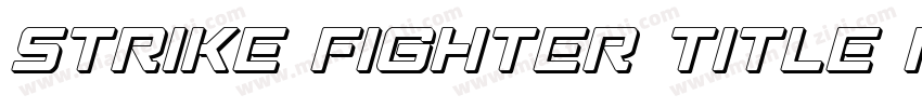 Strike Fighter Title Italic字体转换